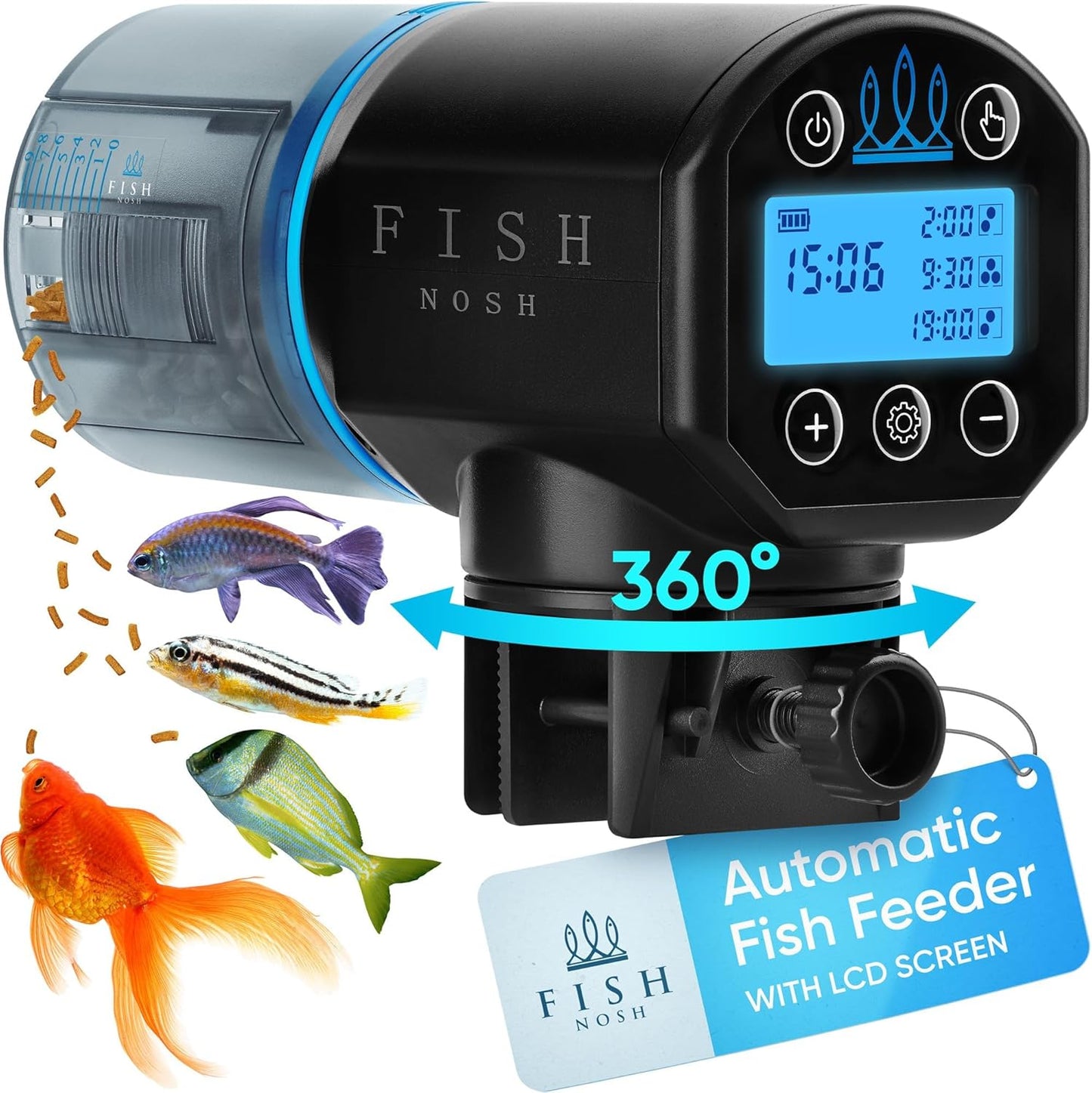 FISHNOSH Automatic Fish Feeder for Aquariums - 2025 Model