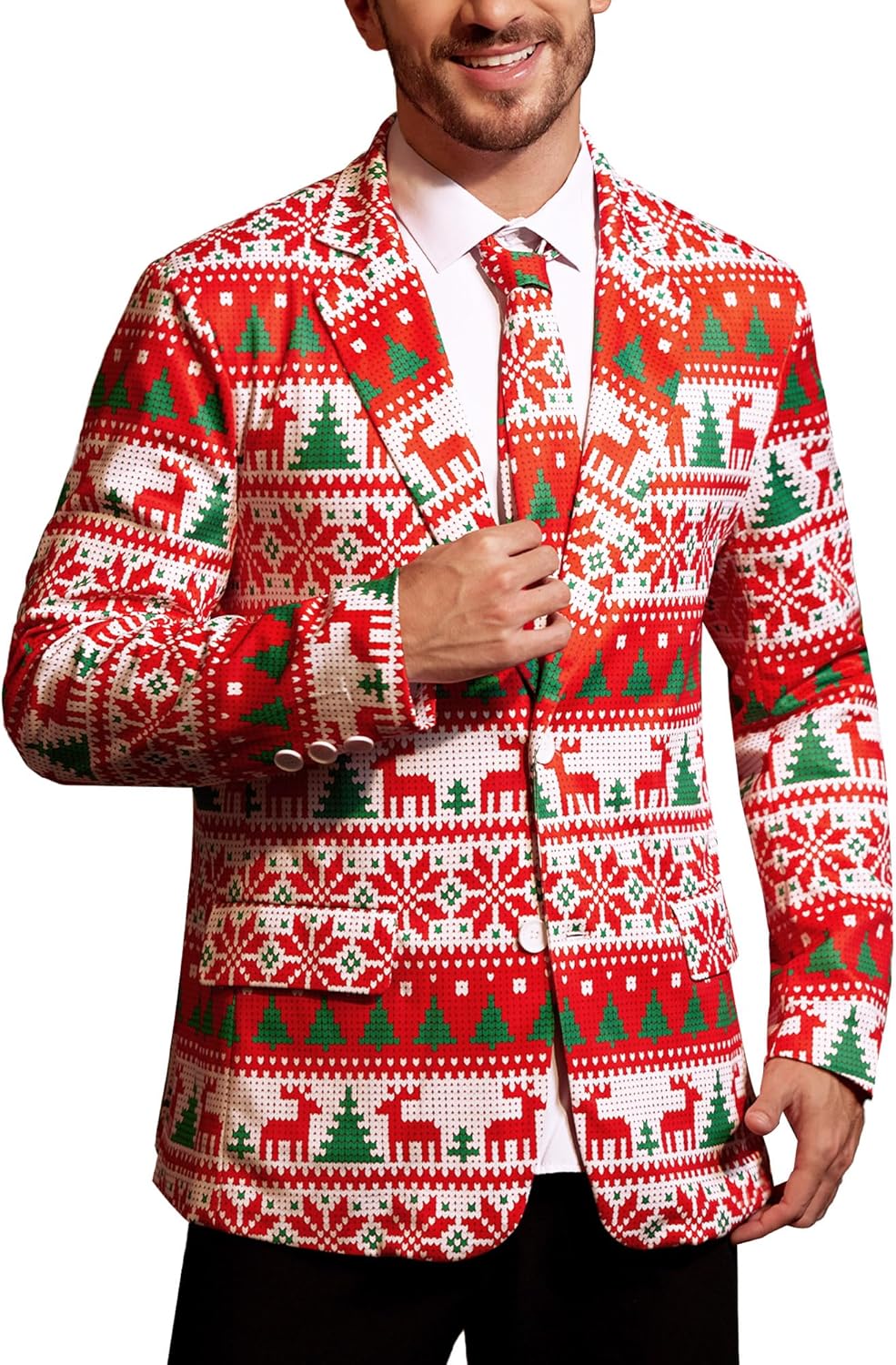 Arvilhill Men's Christmas Blazer - Ugly X-Mas Festive Jacket