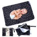 Flock Three Waterproof Baby Diaper Changing Pad with Storage Bag