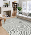 Lahome Abstract 8x10 Area Rug - Soft, Washable, Non-Slip Accent Rug