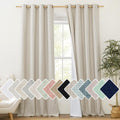NICETOWN 100% Blackout Natural Linen Curtains for Dining Room