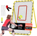 5-Angle Adjustable Volleyball Rebounder Net 7x4ft - Stable Practice