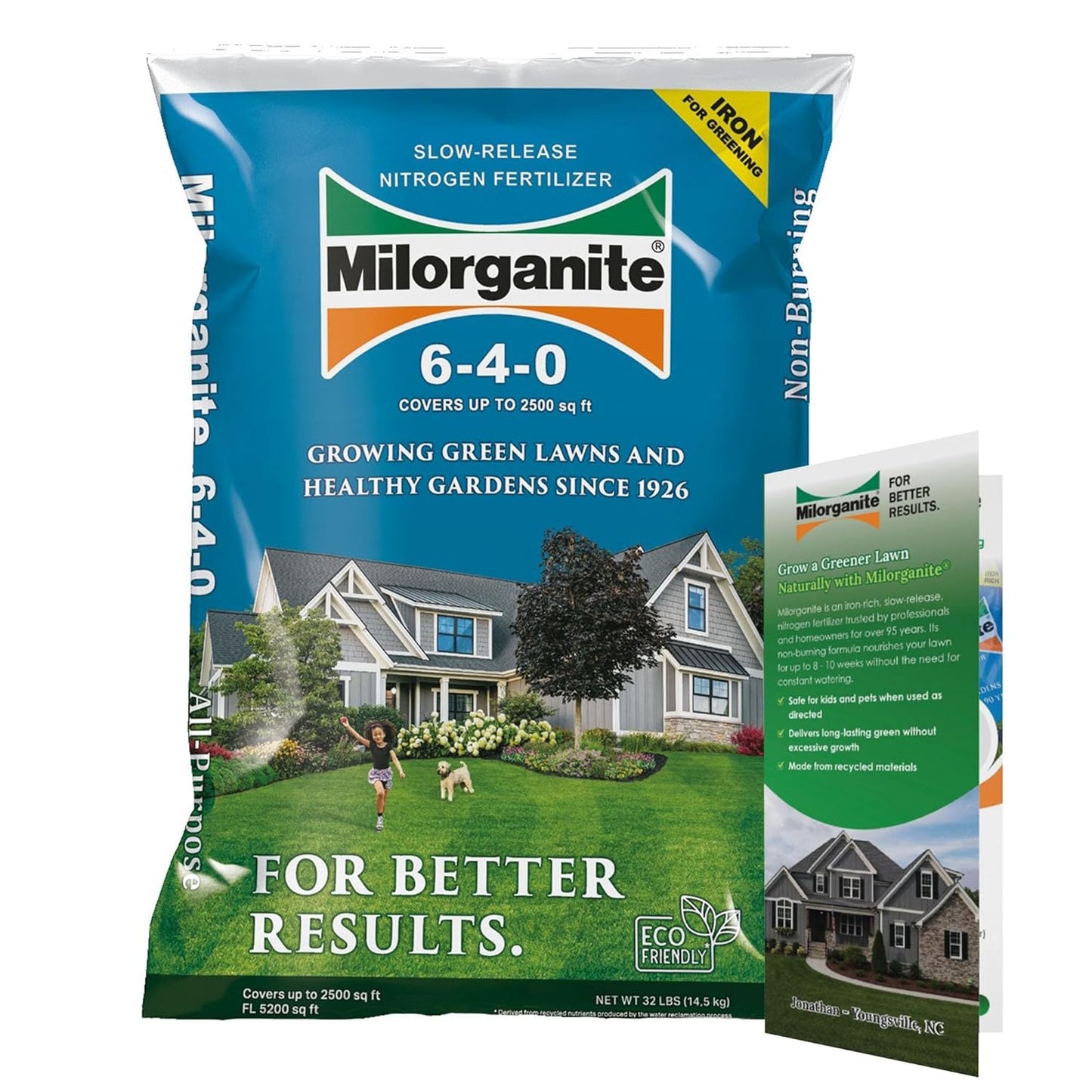 Milorganite Eco-Friendly Slow-Release Fertilizer for Gardens