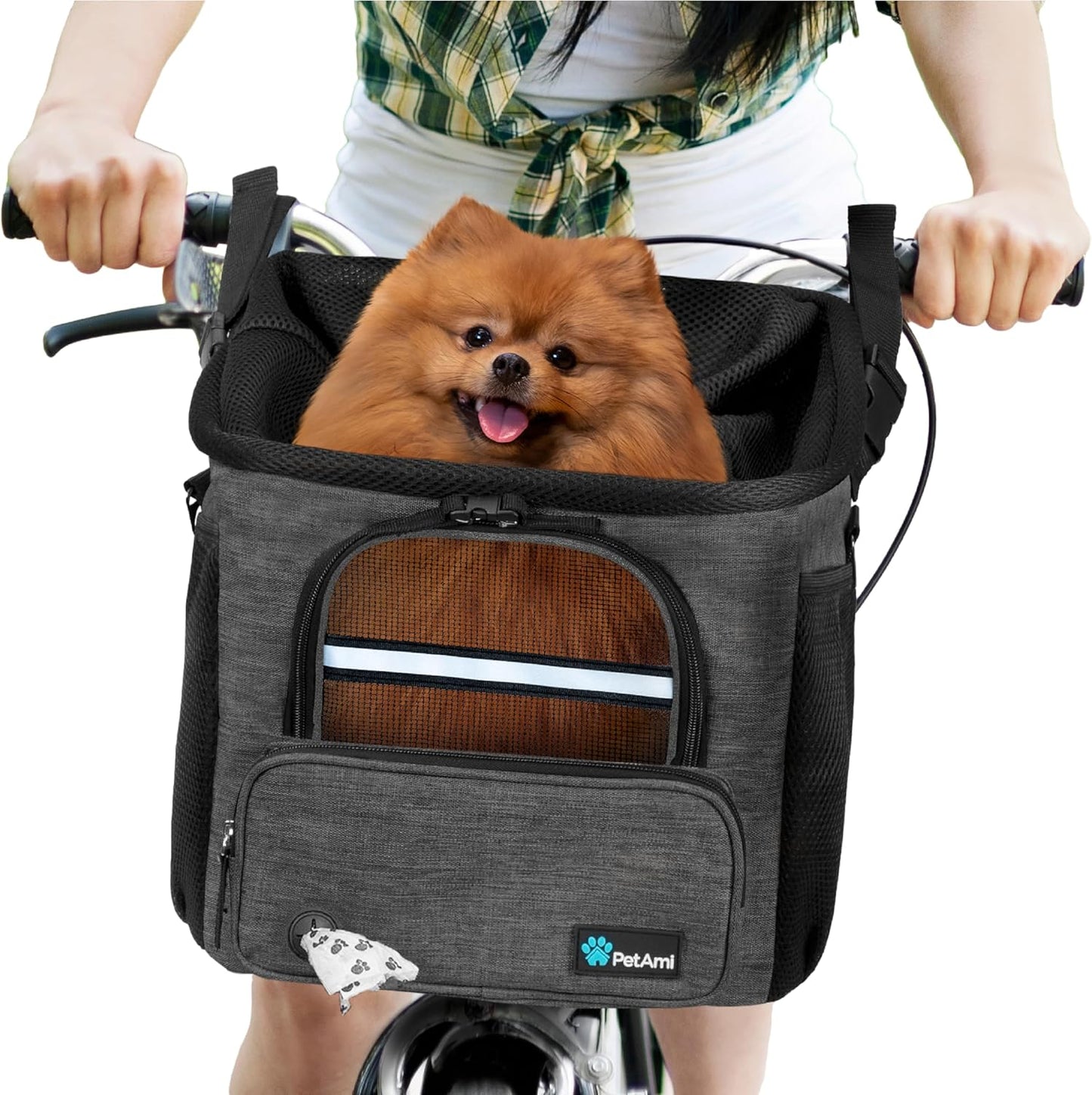 PetAmi Dog Bike Basket for Safe and Comfortable Rides