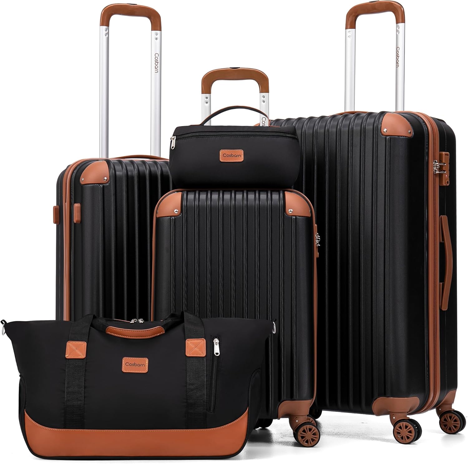Durable 5 Piece Luggage Set with TSA Lock and Spinner Wheels