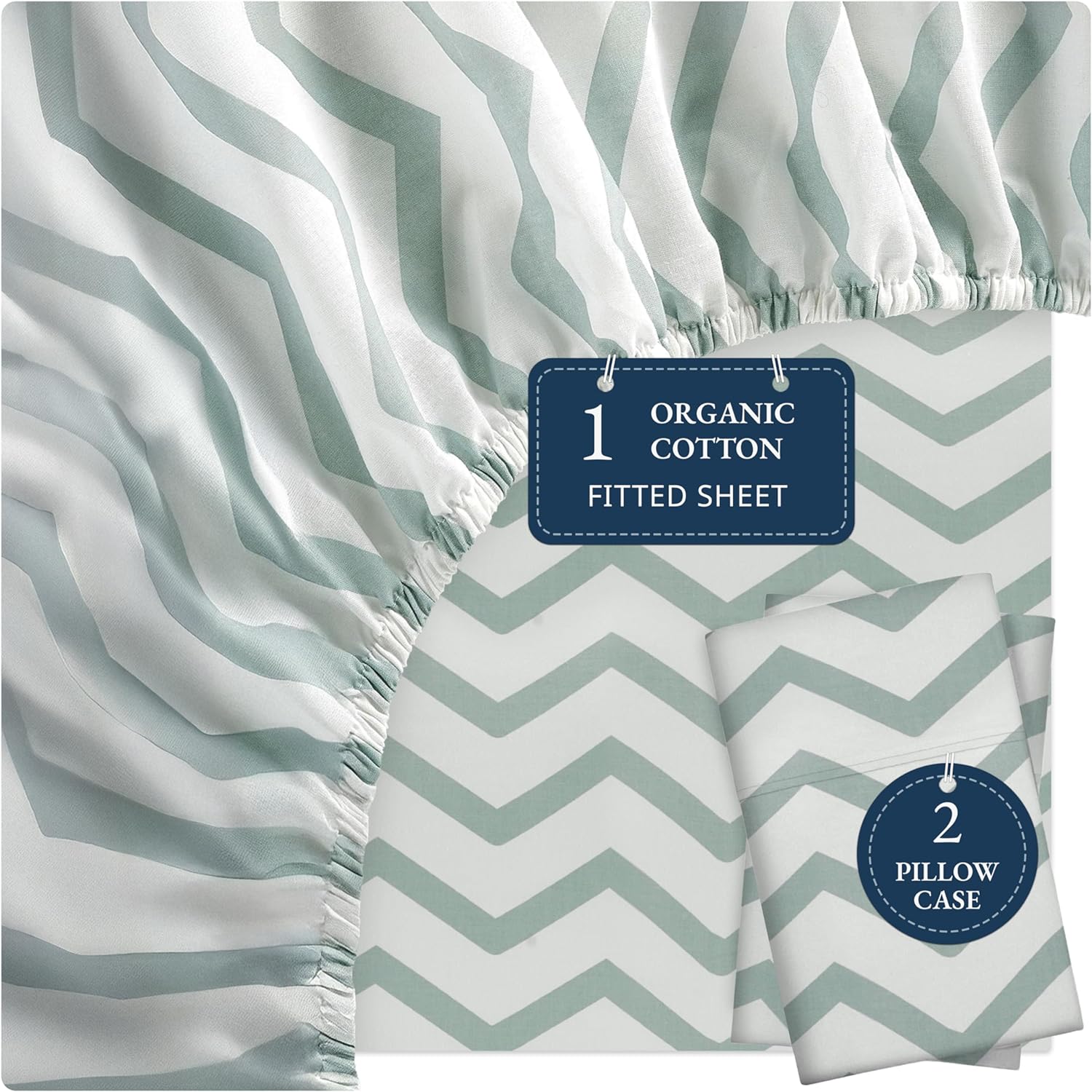 Organic Cotton Full Size Fitted Sheet Set for Cozy Sleep