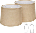 Burlap Lampshades Set of 2 for Table and Floor Lamps