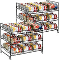 SUFAUY 2 Pack Stackable Can Rack Organizer - Holds 36 Cans