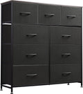 WLIVE 9-Drawer Fabric Dresser Tower - Tall, Space-Saving Organizer
