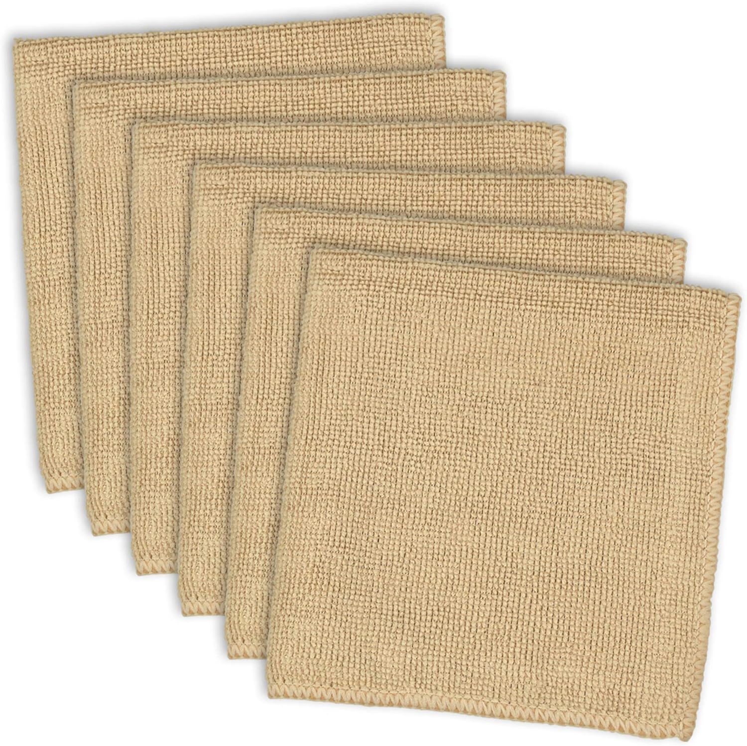 6pc DII Taupe Microfiber Dishcloth Set