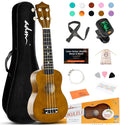 21 in Mocha Ukulele for Beginners - Complete Starter Kit