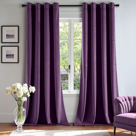 MIULEE Velvet Curtains for Elegant Room Darkening Decor