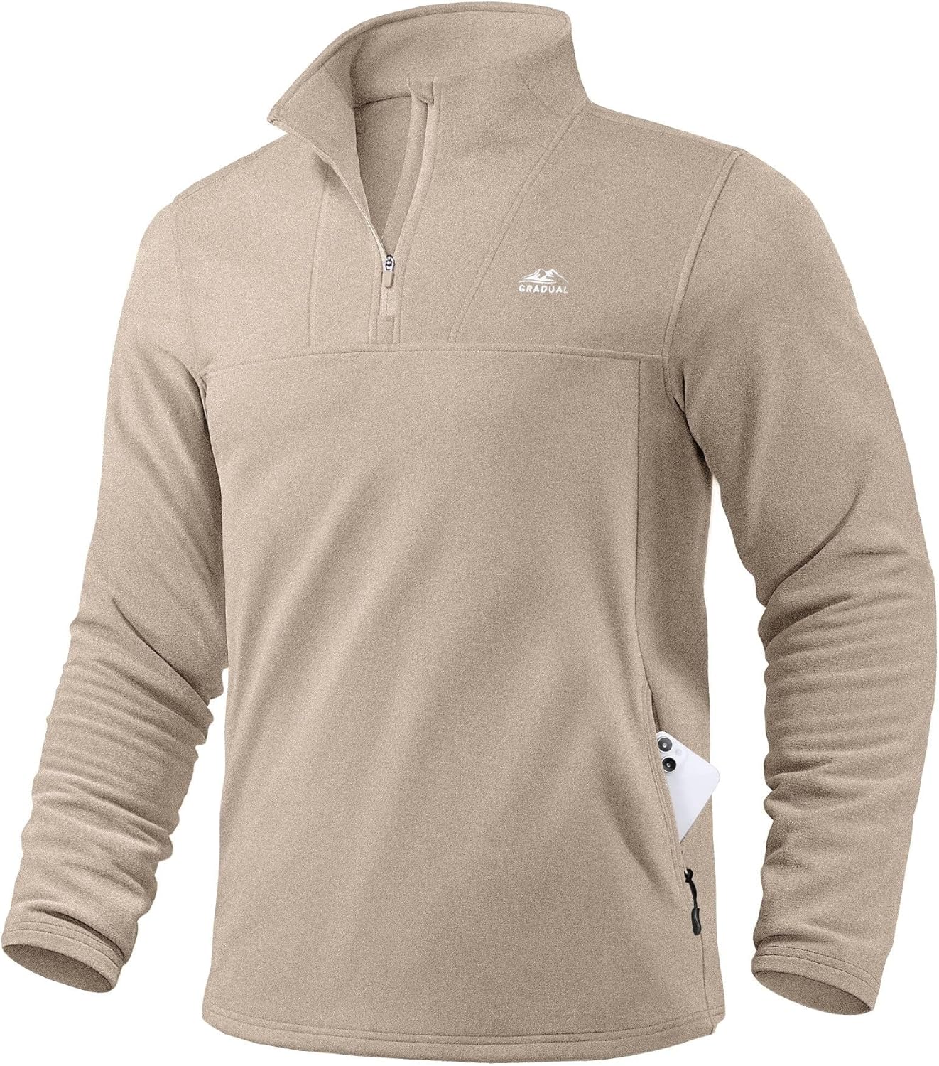 Outdoor Fleece-Lined Quarter Zip for Men