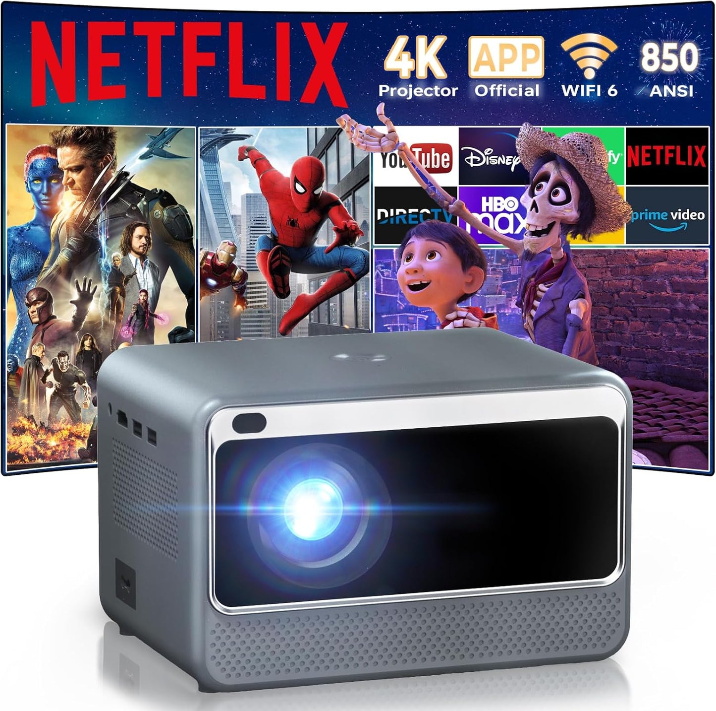COOLKANGAROO 4K Smart Projector: Outdoor Movie Magic