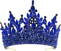 Large Crystal Pageant Crowns for Women - Royal Blue Tiaras