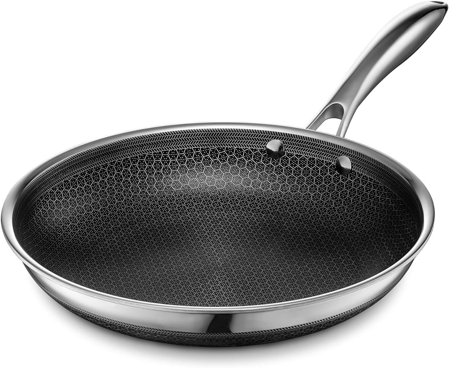 HexClad Hybrid Nonstick 10-Inch Frying Pan for All Cooktops