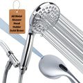 Handheld Shower Head 10-Mode with All Metal Holder - Pressure Boost