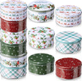 Christmas Cookie Tins 12 Pack - Compact Holiday Gift Tins
