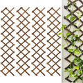 Wooden Lattice Wall 4Pack Expandable Plant Garden Trellis - Versatile