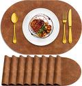 ADRIMER Placemats Set of 8 12 x 17 in Oval - Heat Resistant Table Mats