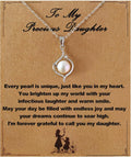 to My Beautiful Daughter Necklace - Pearl Heart Graduation Gift