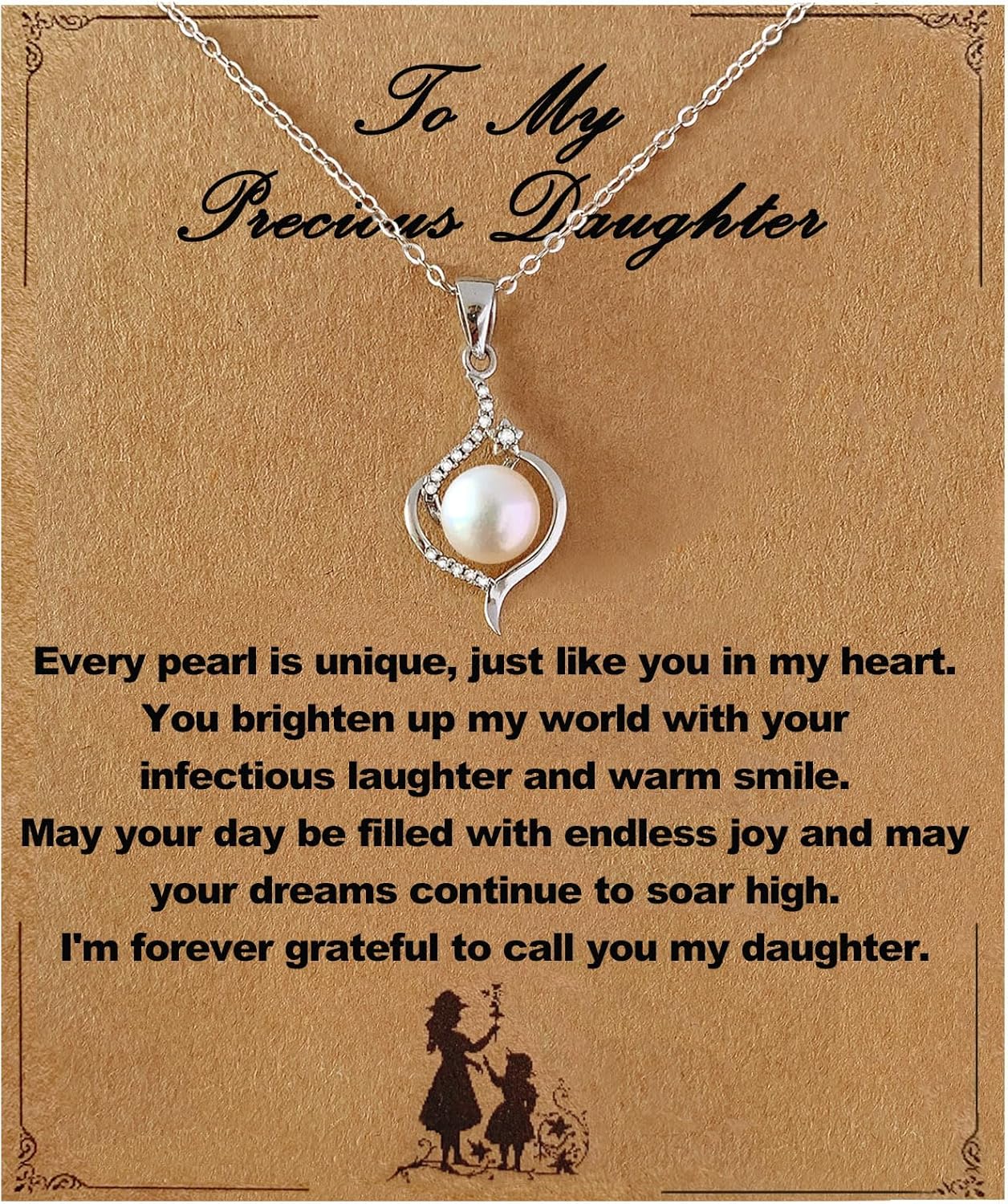 To My Beautiful Daughter Necklace for Graduation and Gifts
