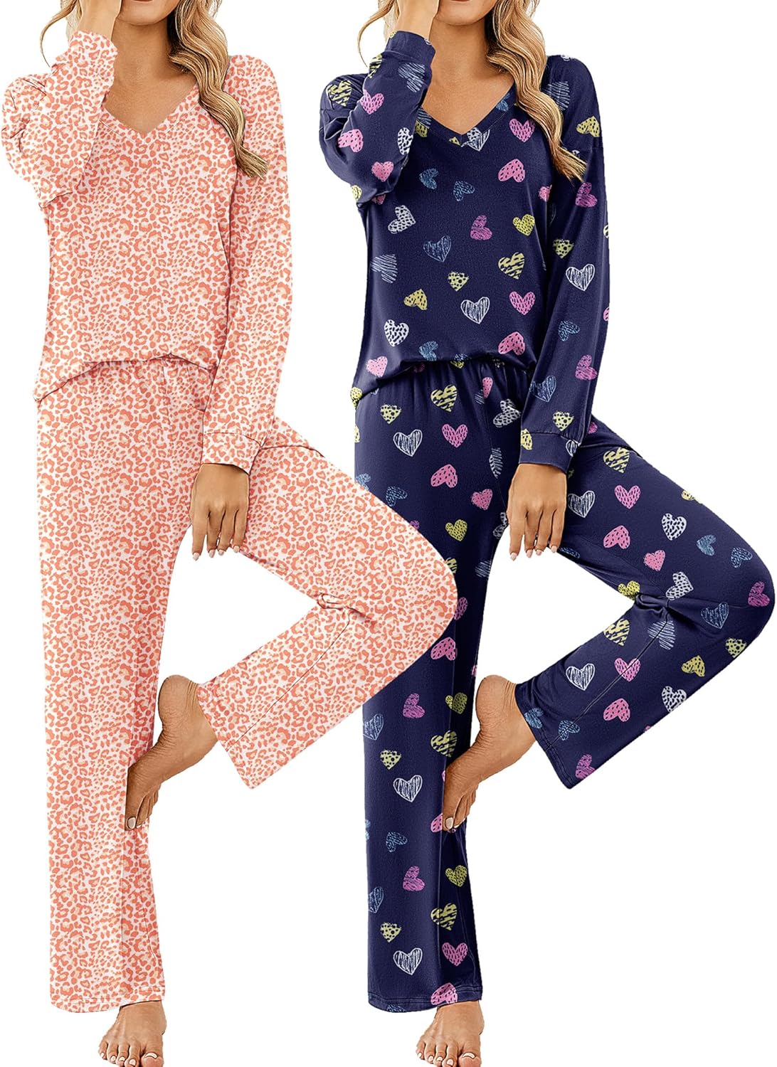Ekouaer Womens 2 Pack Pajama Sets for Ultimate Comfort