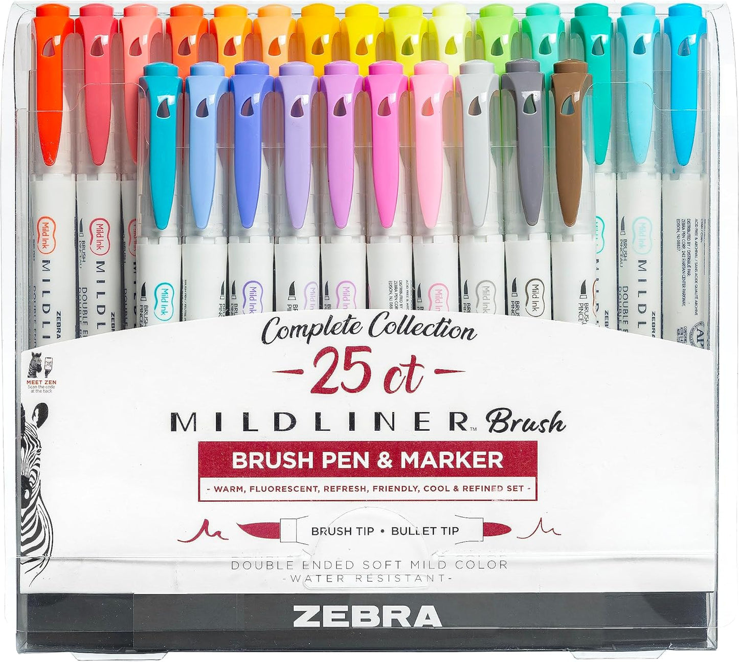 Zebra Pen Mildliner Double-Ended Brush Pen for Creative Use