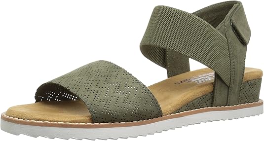 Skechers Women's Desert Kiss-Stretch Quarter Strap Sandal Flat Review