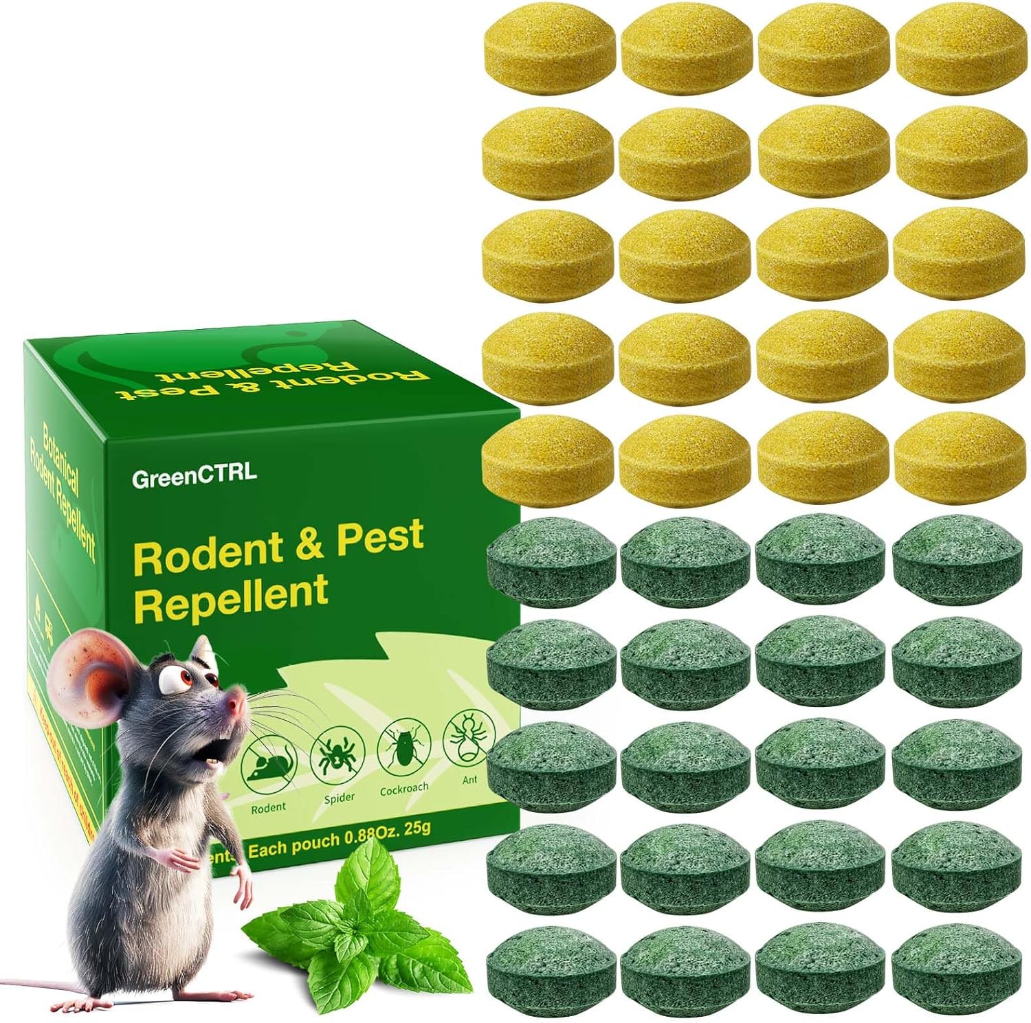 Safe & Effective Mouse Repellent Balls - 40 Pack