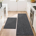 Kitchen Rugs and Mats 2PCS Runner Set - Absorbent, Non-Slip Protection