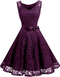 Floral Lace Bridesmaid Party Dress V Neck by Dressystar