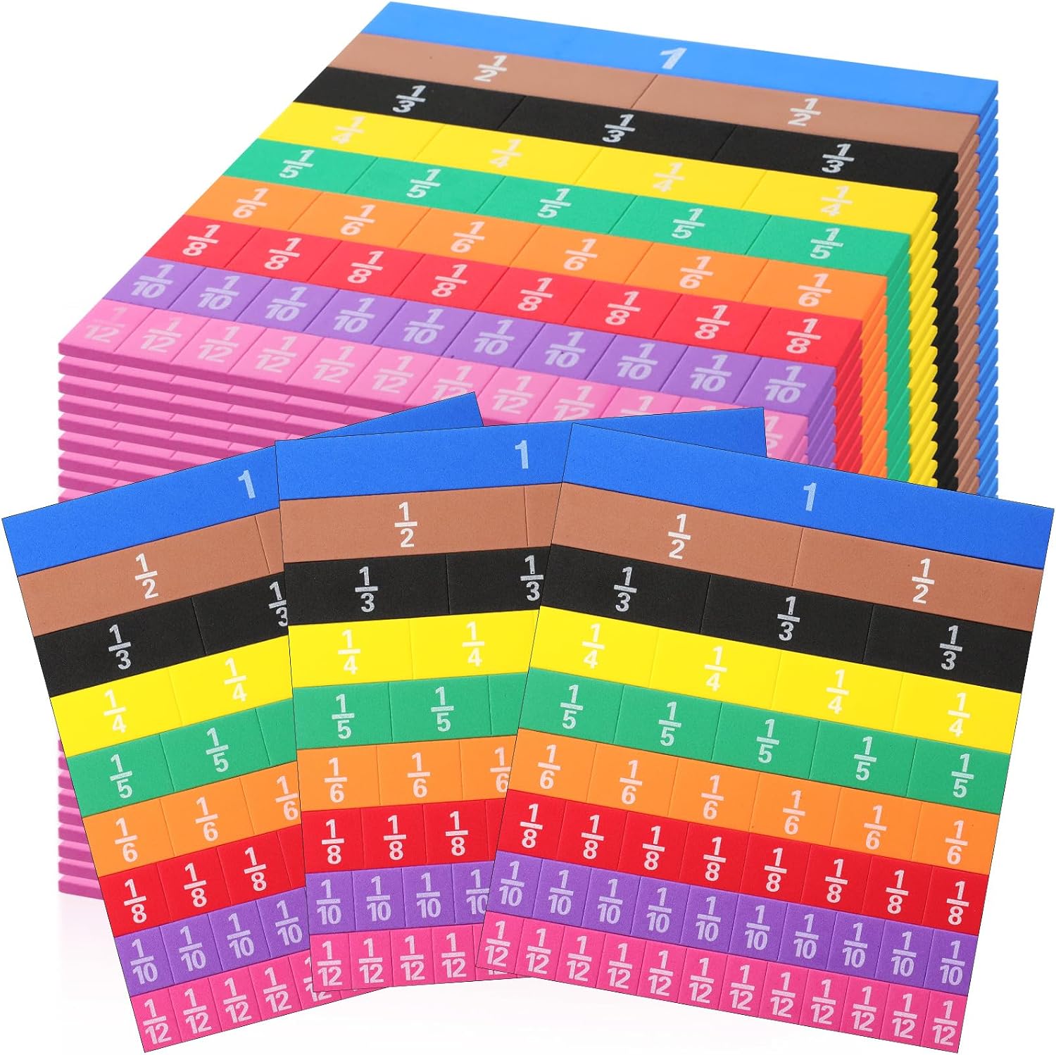 36 Sets Fraction Tiles Set for Engaging Math Learning Fun