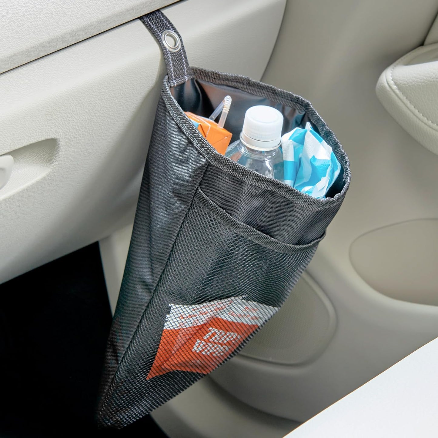 Leakproof Hanging Car Garbage Bag - Magnetic Closure
