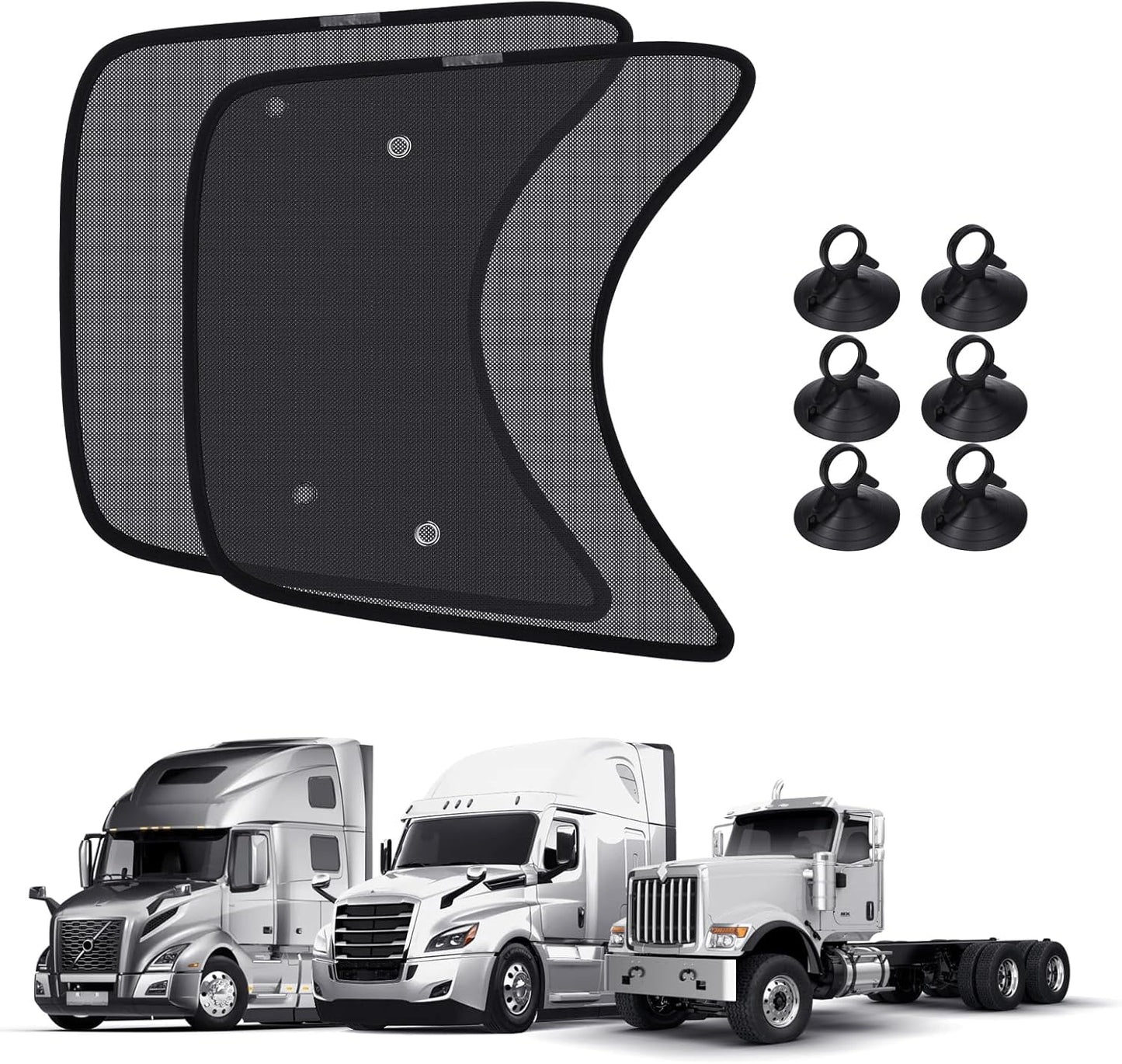 KUST Upgraded 2PCS Side Window Sun Shade for Semi Trucks