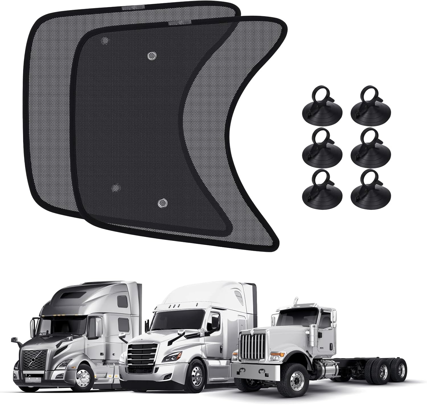 KUST Upgraded 2PCS Side Window Sun Shade for Semi Trucks