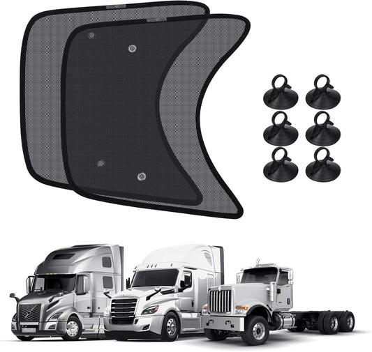 KUST Upgraded 2PCS Side Window Sun Shade for Semi Trucks