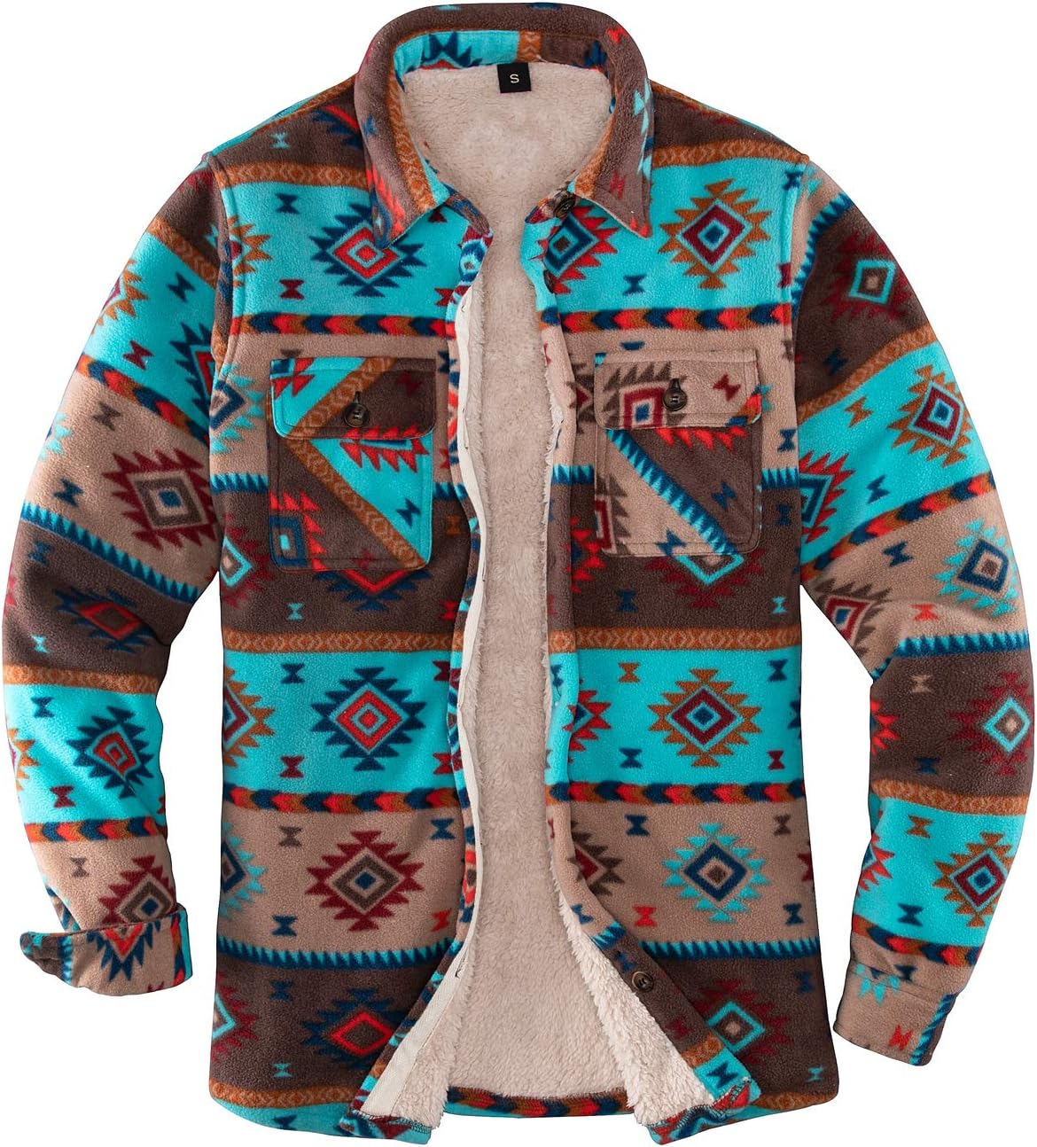 Womens Sherpa Fleece Lined Flannel Shirt Jacket for Warmth