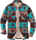 ThCreasa Womens Sherpa Fleece Lined Flannel Shirt Jacket (Style BDWY)