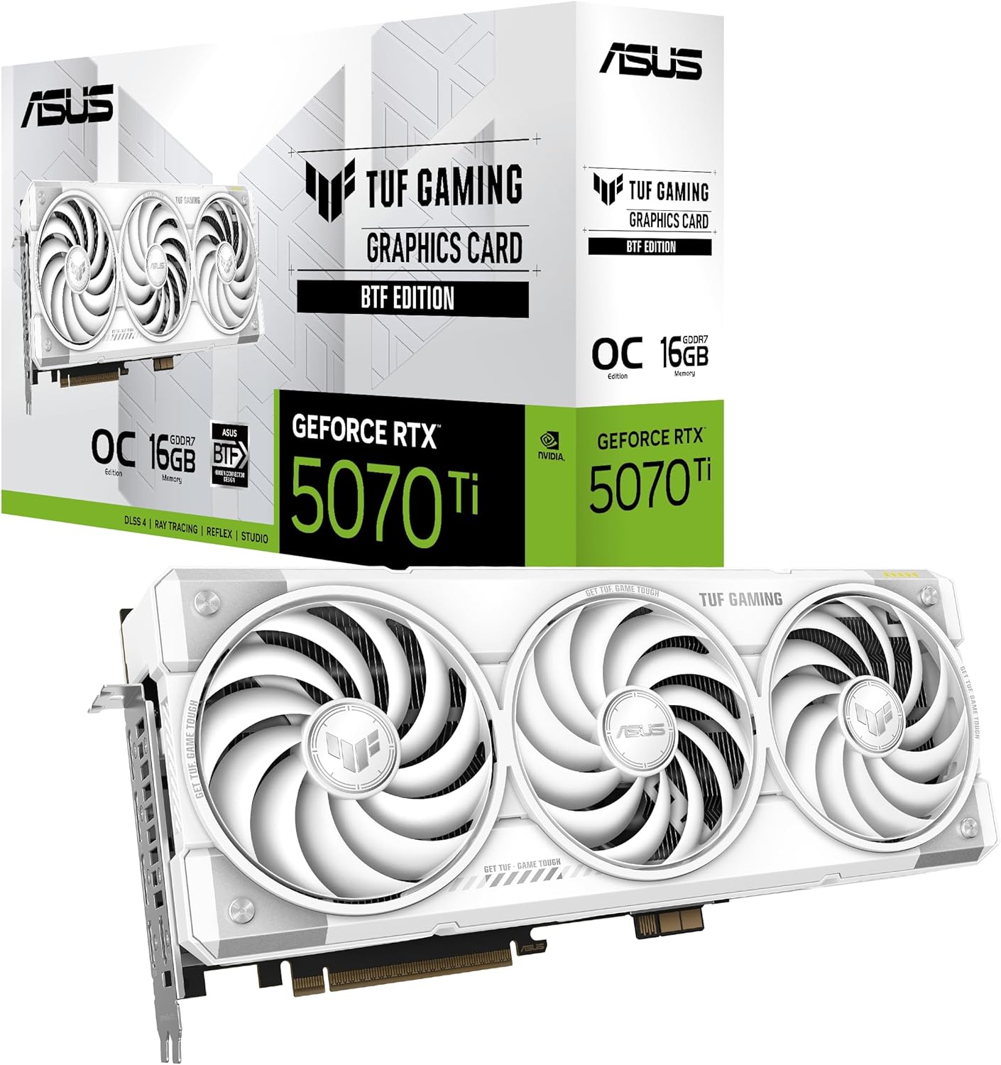 ASUS TUF Gaming GeForce RTX 5070 Ti 16GB GDDR7 BTF White OC