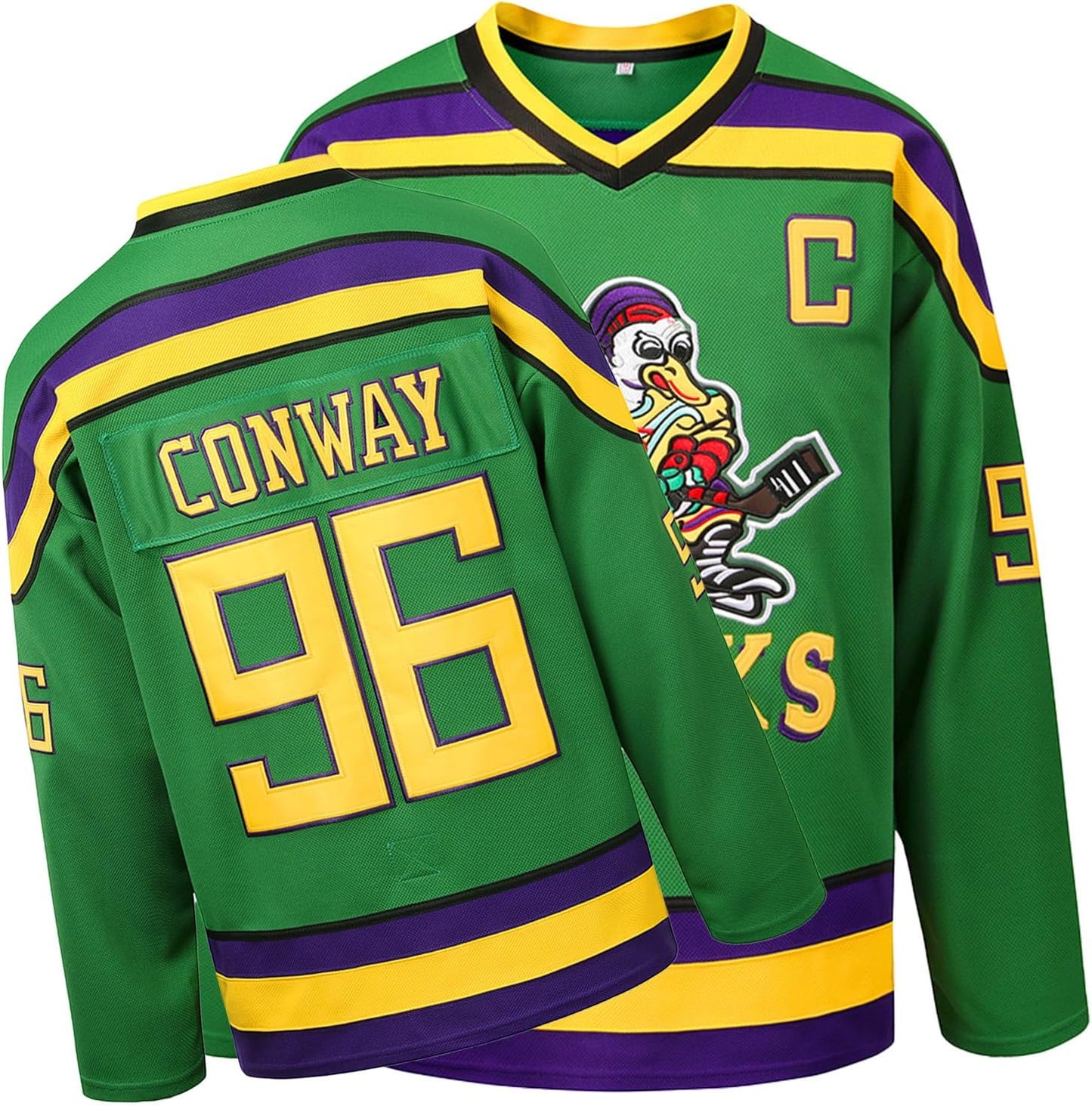 Mighty Ducks Jersey - 96 Conway & 99 Banks Movie Ice Hockey Gear