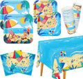 Beach Theme Party Supplies Summer Pool Pack - Serve 25