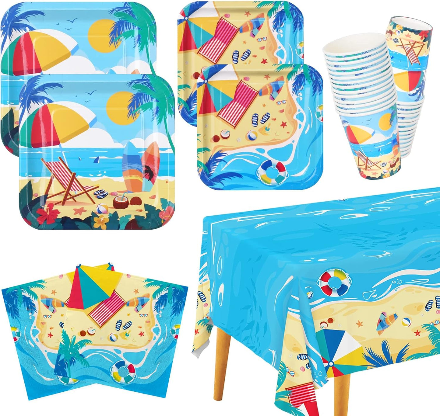 Beach Theme Party Supplies for Summer Fun and Decorations