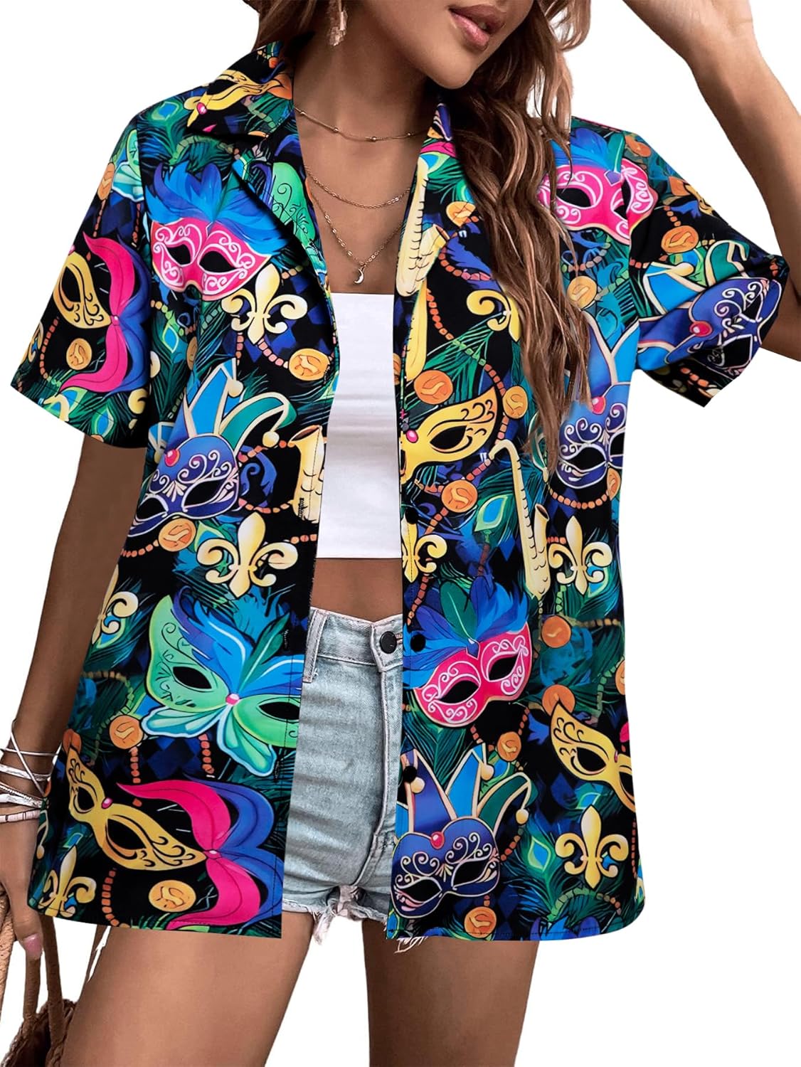 Graphic Carnival Tee for Festive Fun by BANGELY