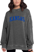 chicka-d NCAA womens Burnout Fleece Pullover - Soft Oversized Gameday