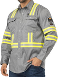 JKSafety 7oz FR Shirts for Men - NFPA 70E 2112 ARC 2 Protection
