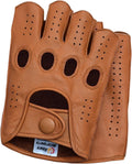 Fingerless Leather Gloves for Men - Driving and Motorcycle Gloves