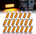 20 Pcs 12V Amber LED Side Marker Clearance Lamps - Bright Run