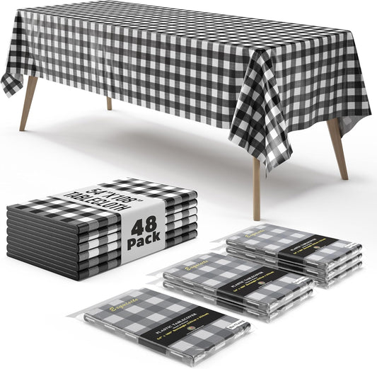 Premium Black Gingham Picnic Table Cover for All Occasions