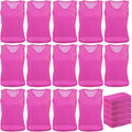 24 Pcs Nylon Mesh Pinnies Team Practice Vests - 3 Sizes Pack
